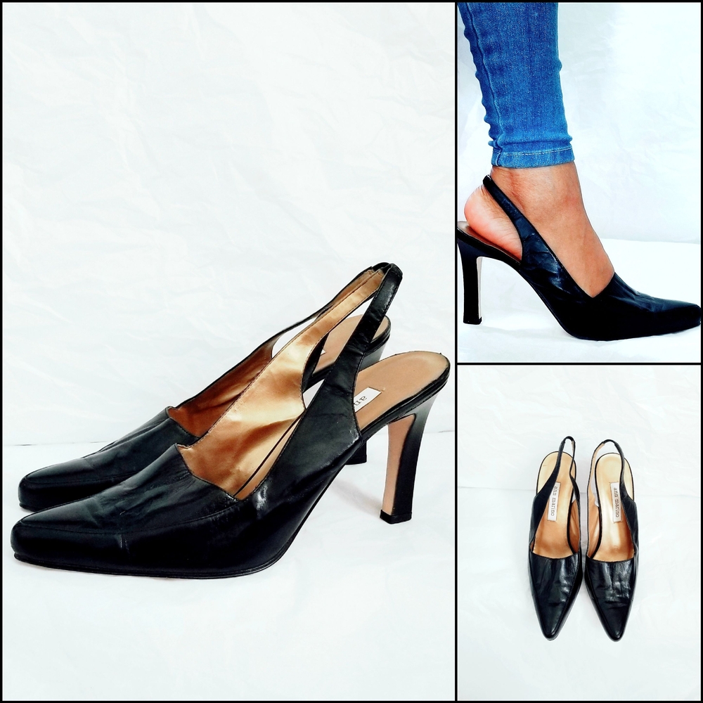 Elegant Black Slingback Heels